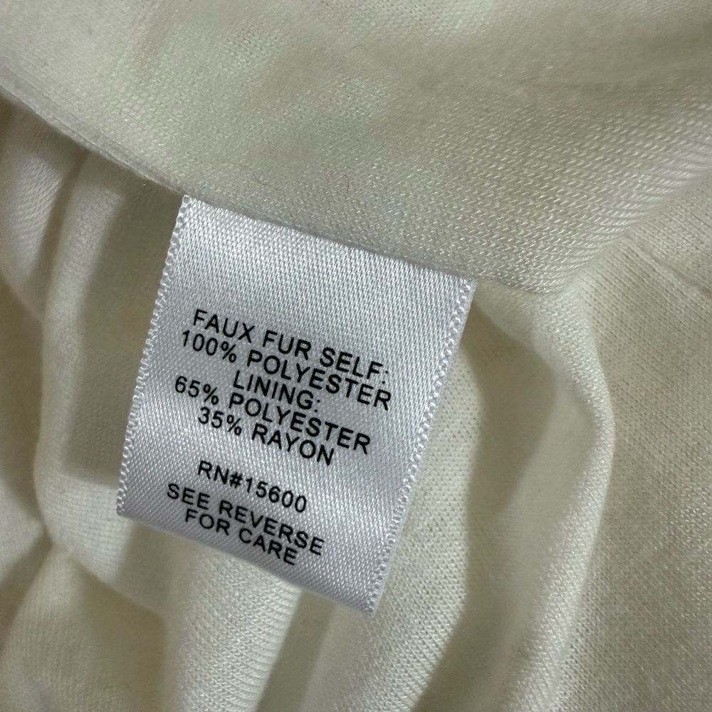 Kate & Sam Women's White Fleece Jacket size large - Picture 8 of 10